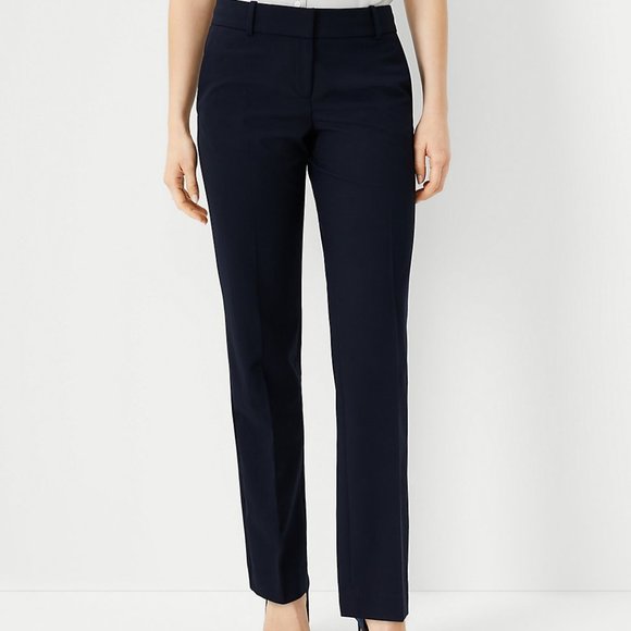 Ann Taylor Factory The Straight Black Women's Pants Size 8 Business Wear - Picture 2 of 9